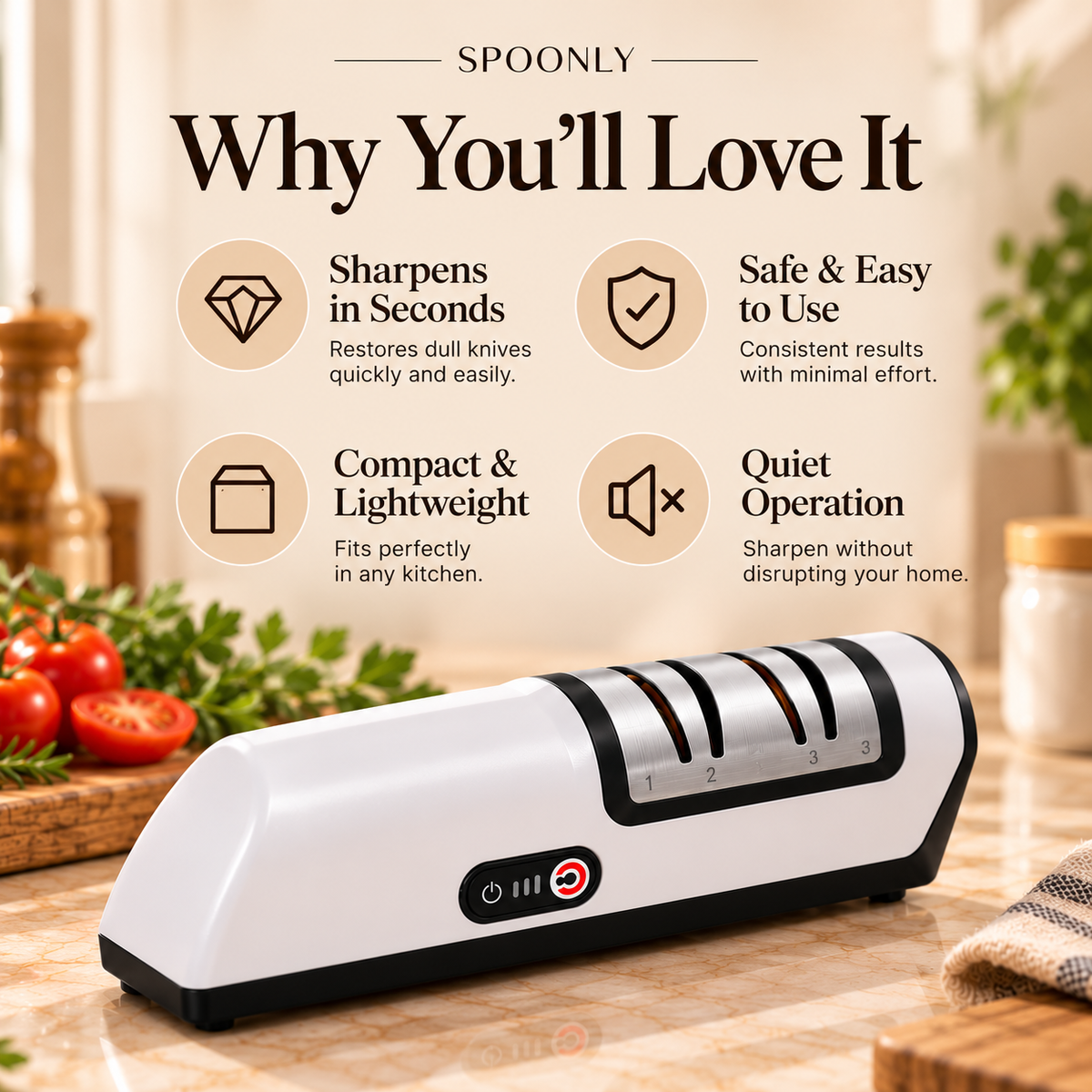 Electric Kitchen Knife Sharpener